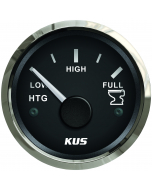 KUS Instruments analog septikmåler Ø52mm (sort/rustfri)