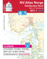NV Charts båtsportkart - Indre Oslofjord - Tønsberg til Oslo (Sone 1.1)