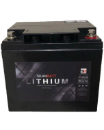 Skanbatt Litium LiFePo4 12V batteri 50Ah med Bluetooth og 50A BMS