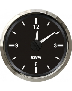 KUS Instruments analog quartsur Ø52mm (sort/rustfri)