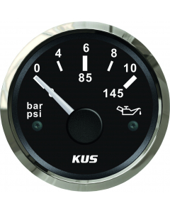KUS Instruments NMEA2000 oljetrykksmåler Ø52mm (sort/rustfri)