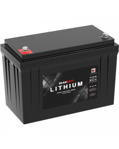 Skanbatt Bluetooth Litium 12V LiFePo4 batteri 100Ah med 150A BMS